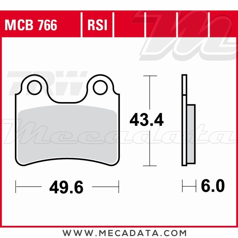 Plaquettes de frein Avant ~ Beta 270 Rev 3 2005-2008 ~ TRW Lucas MCB 766 RSI 