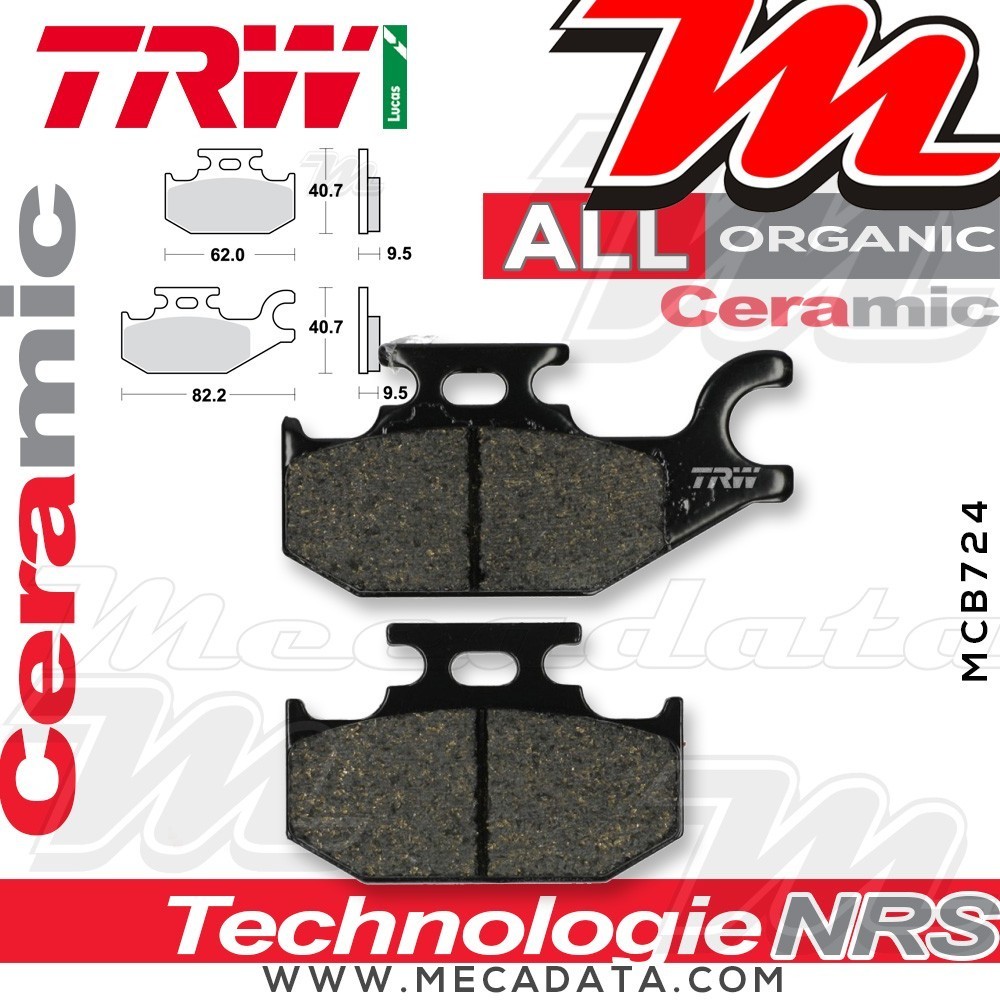 Plaquettes de frein Arrière ~ Benelli 250 Caffe Nero 2008+ ~ TRW Lucas MCB 724