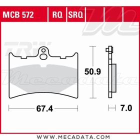 Plaquettes de frein Avant ~ Benelli 50 Spring 1992-1995 ~ TRW Lucas MCB 572