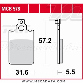 Plaquettes de frein Avant ~ Benelli 50 Chrono 1992-1993 ~ TRW Lucas MCB 578