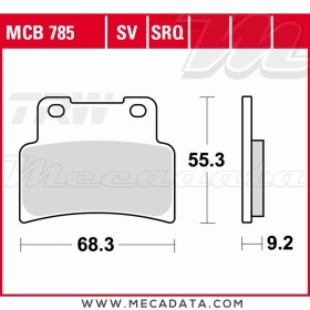 Plaquettes de frein Avant ~ Aprilia SMV 1200 Dorsoduro ATC/ABS TV 2011+ ~ TRW Lucas MCB 785