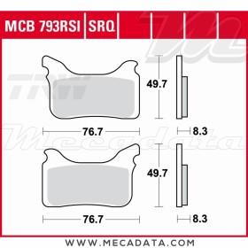 Plaquettes de frein Avant ~ Aprilia 650 Pegaso Factory VD 2007-2010 ~ TRW Lucas MCB 793 RSI