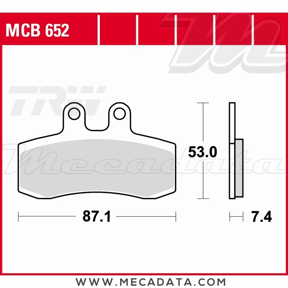 Plaquettes de frein Avant ~ Aprilia 650 Pegaso MX 1996 ~ TRW Lucas MCB 652 