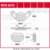 Plaquettes de frein Arrière ~ Aprilia RX 125 MT 2000-2001 ~ TRW Lucas MCB 667 SI