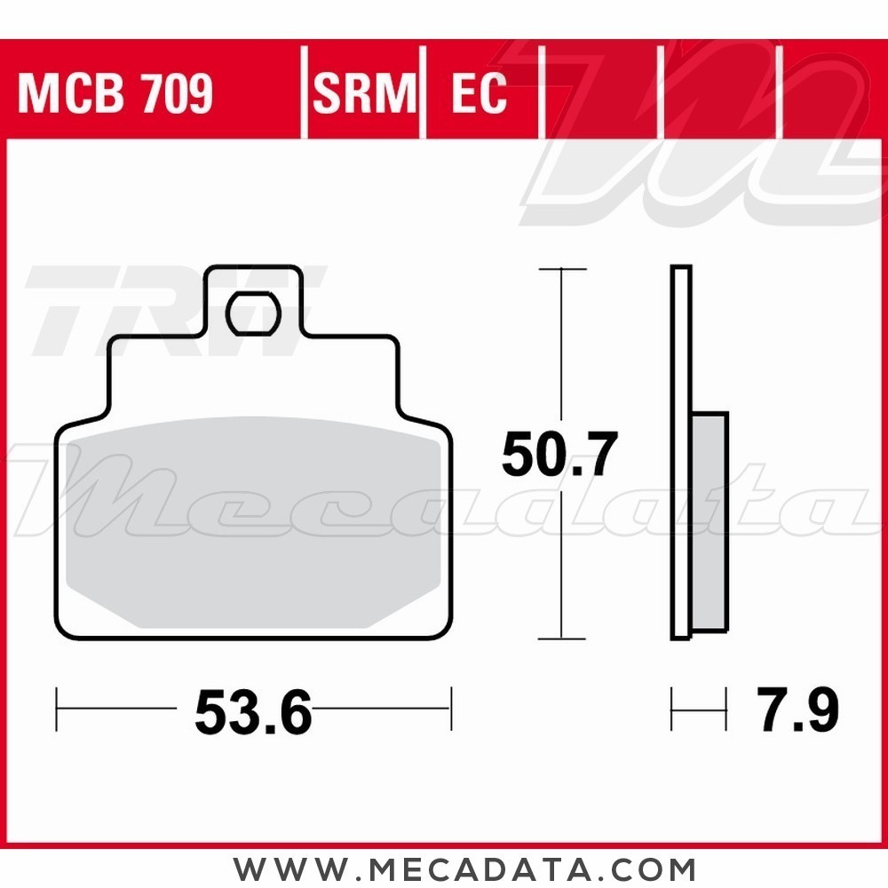 Plaquettes de frein Avant ~ Aprilia 125 Mojito Custom PM/RY 2002-2007 ~ TRW Lucas MCB 709 SRM 