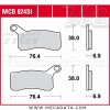 Plaquettes de frein Avant ~ KTM SX-F 450 ATV 2008-2009 ~ TRW Lucas MCB 824 SI