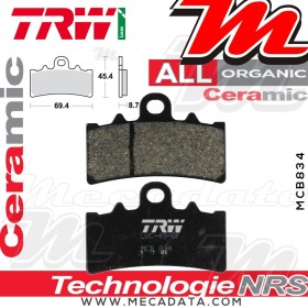 Plaquettes de frein Avant ~ KTM 390 Duke ABS 2013+ ~ TRW Lucas MCB 834