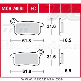 Plaquettes de frein Avant ~ KTM SX 65 2002-2003 ~ TRW Lucas MCB 740 SI