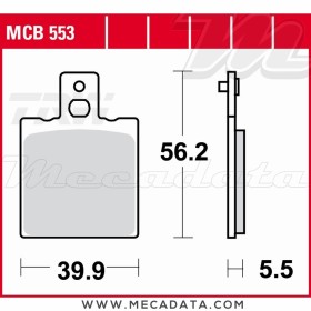 Plaquettes de frein Avant ~ KTM 50 GXE ~ TRW Lucas MCB 553