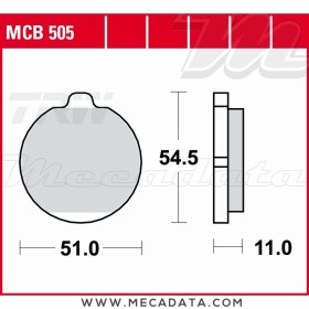 Plaquettes de frein Avant ~ Kawasaki Z 1300 DFI ZGT30A 1984-1989 ~ TRW Lucas MCB 505