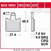 Plaquettes de frein Avant ~ Kawasaki Z 1000 ABS ZRT00B 2007-2009 ~ TRW Lucas MCB 789 SV