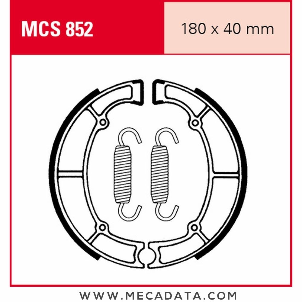 Mâchoires de frein Arrière ~ Kawasaki Z 750 LTD KZ750H 1980-1982 ~ TRW Lucas MCS 852 