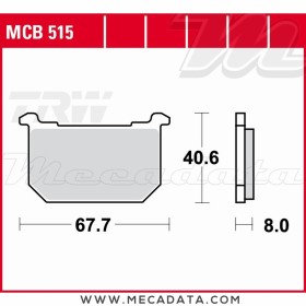 Plaquettes de frein Avant ~ Kawasaki Z 750 GP R KZ750R 1982 ~ TRW Lucas MCB 515