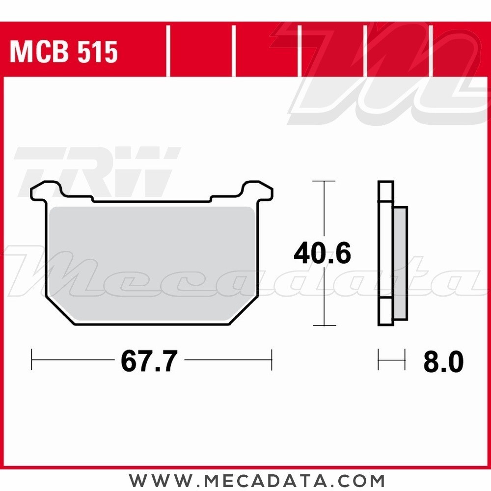 Plaquettes de frein Avant ~ Kawasaki Z 750 GP R KZ750R 1982 ~ TRW Lucas MCB 515 
