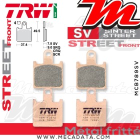 Plaquettes de frein Avant ~ Kawasaki Z 750 R ABS ZR750N 2011-2012 ~ TRW Lucas MCB 789 SV