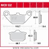 Plaquettes de frein Avant ~ Kawasaki GPZ 750 UT (Uni-Trak) ZX750A 1983-1985 ~ TRW Lucas MCB 532