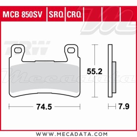 Plaquettes de frein Avant ~ Kawasaki ZX-6R 636 Ninja ABS ZX636E 2013+ ~ TRW Lucas MCB 850 SV