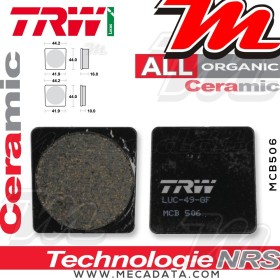 Plaquettes de frein Avant ~ Kawasaki Z 400 B1/B2 K4B 1978-1980 ~ TRW Lucas MCB 506