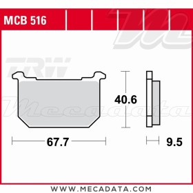 Plaquettes de frein Avant ~ Kawasaki Z 250 A3 KZ250A 1981 ~ TRW Lucas MCB 516