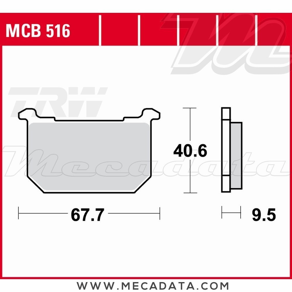 Plaquettes de frein Avant ~ Kawasaki Z 250 A3 KZ250A 1981 ~ TRW Lucas MCB 516 