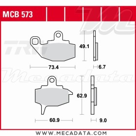 Plaquettes de frein Avant ~ Kawasaki KX 125 1987-1988 ~ TRW Lucas MCB 573