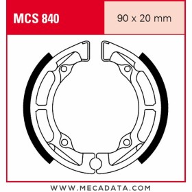 Mâchoires de frein Avant ~ Kawasaki KDX 50 2003-2005 ~ TRW Lucas MCS 840