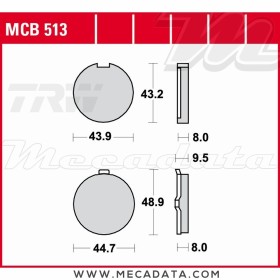 Plaquettes de frein Avant ~ Hyosung GA 125 F 2000+ ~ TRW Lucas MCB 513