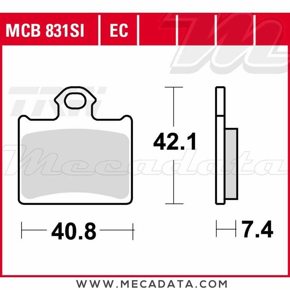 Plaquettes de frein Arrière ~ Husqvarna TC 85 2014+ ~ TRW Lucas MCB 831 EC 