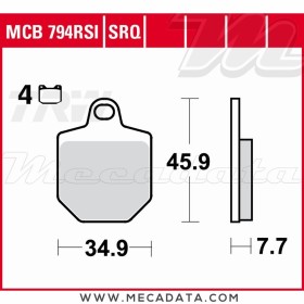 Plaquettes de frein Avant ~ Husaberg FS 570 2009-2011 ~ TRW Lucas MCB 794 RSI