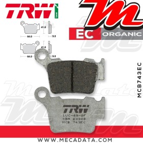 Plaquettes de frein Arrière ~ Husaberg TE 125 2012+ ~ TRW Lucas MCB 743 EC
