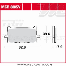 Plaquettes de frein Avant ~ Honda CRF 1000 L Africa Twin 2016+ ~ TRW Lucas MCB 888 SV