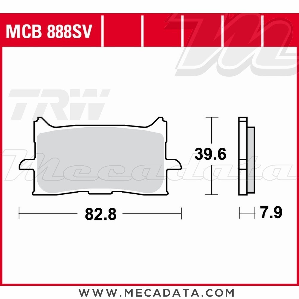 Plaquettes de frein Avant ~ Honda CRF 1000 L Africa Twin 2016+ ~ TRW Lucas MCB 888 SV 