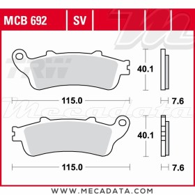Plaquettes de frein Avant ~ Honda ST 1100 Pan European ABS SC26 1996-2002 ~ TRW Lucas MCB 692
