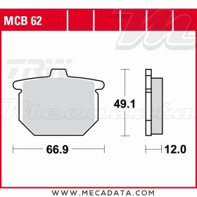 Plaquettes de frein Avant ~ Honda GL 1000 GL1, GL2 1975-1977 ~ TRW Lucas MCB 62