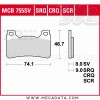 Plaquettes de frein Avant ~ Honda CBR 1000 RA Fireblade ABS SC59 2008-2011 ~ TRW Lucas MCB 755 SCR