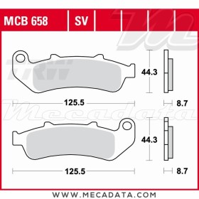 Plaquettes de frein Avant ~ Honda CBR 1000 F, Dual CBS SC24 1993-2001 ~ TRW Lucas MCB 658