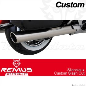Paire de Silencieux Pot échappement Remus Custom Slash Cut Triumph Thunderbird LT