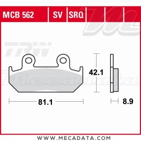 Plaquettes de frein Avant ~ Honda XRV 750 Afrika Twin RD04 1990-1992 ~ TRW Lucas MCB 562