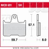 Plaquettes de frein Arrière ~ Honda VT 750 C Shadow ABS RC53 2010+ ~ TRW Lucas MCB 691