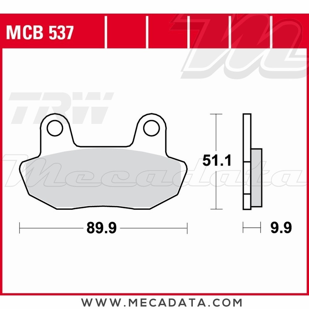Plaquettes de frein Avant ~ Honda VT 750 C Shadow RC29 1983-1986 ~ TRW Lucas MCB 537 