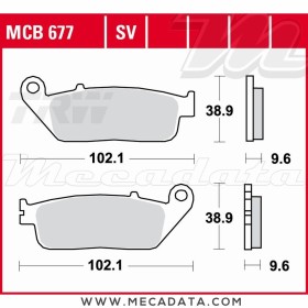 Plaquettes de frein Avant ~ Honda NC 750 SA ABS, SD-DCT RC70 2014+ ~ TRW Lucas MCB 677