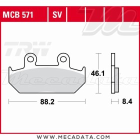 Plaquettes de frein Avant ~ Honda NX 650 Dominator RD02 1990-1995 ~ TRW Lucas MCB 571