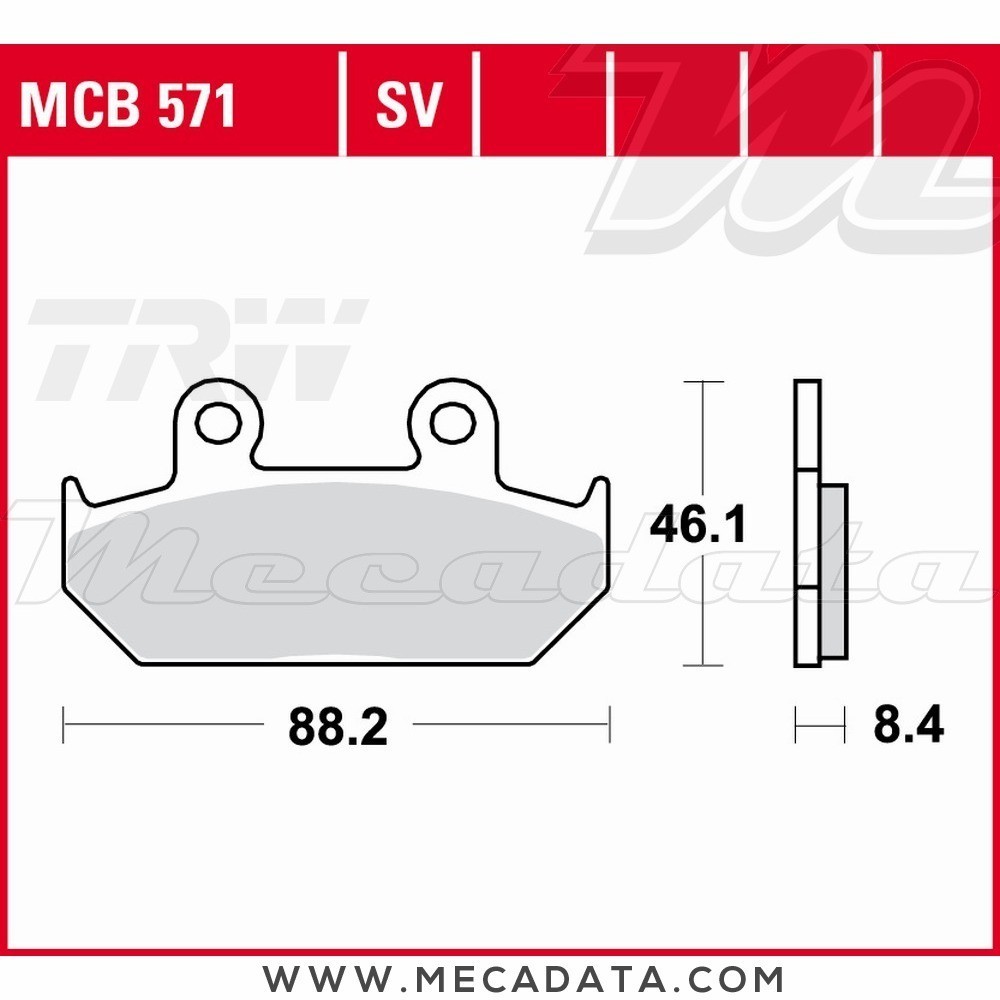 Plaquettes de frein Avant ~ Honda NX 650 Dominator RD02 1990-1995 ~ TRW Lucas MCB 571 