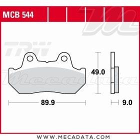 Plaquettes de frein Avant ~ Honda GL 650 D RC10 1983-1985 ~ TRW Lucas MCB 544