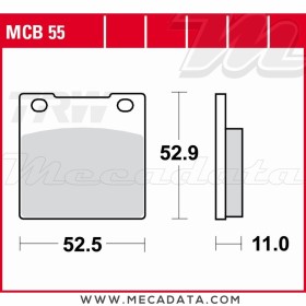 Plaquettes de frein Avant ~ Honda CB 650 C RC05 1980+ ~ TRW Lucas MCB 55
