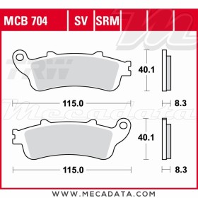 Plaquettes de frein Avant ~ Honda FJS 600 A Silver Wing ABS PF01 2001-2009 ~ TRW Lucas MCB 704 SRM