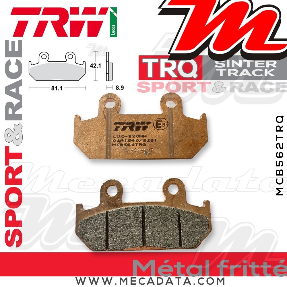 Plaquettes de frein Avant ~ Honda CBR 600 F PC19 1987-1988 ~ TRW Lucas MCB 562 TRQ