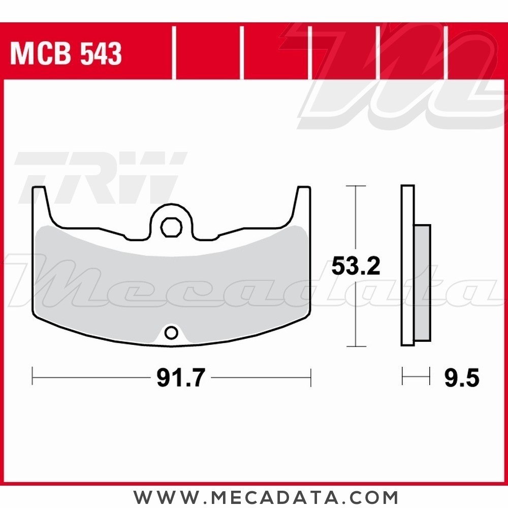 Plaquettes de frein Arrière ~ Honda CBX 550 F, F2 PC04 1982+ ~ TRW Lucas MCB 543 