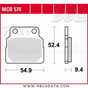 Plaquettes de frein Avant ~ Honda CB 450 N PC14 1986+ ~ TRW Lucas MCB 570