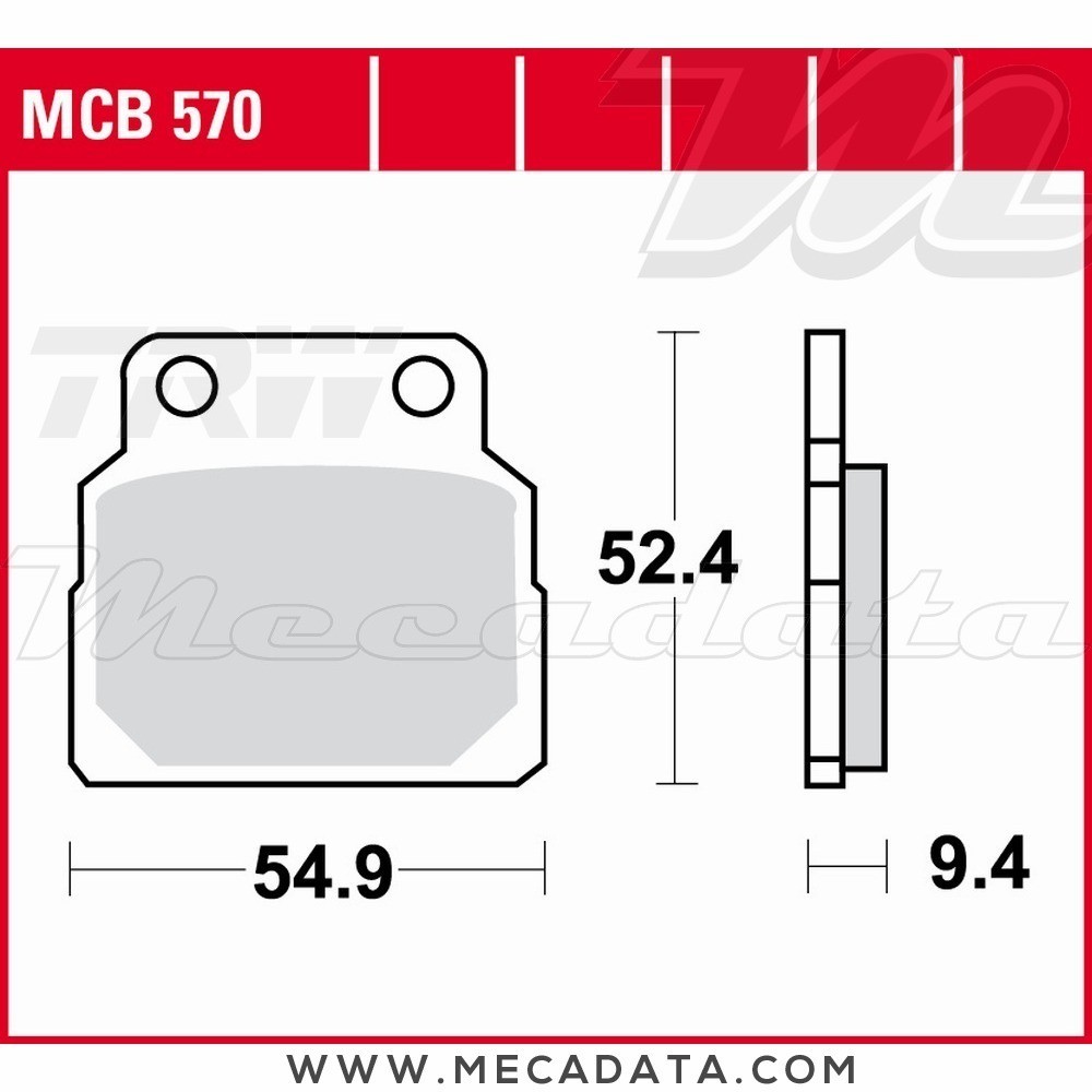 Plaquettes de frein Avant ~ Honda CB 450 N PC14 1986+ ~ TRW Lucas MCB 570 